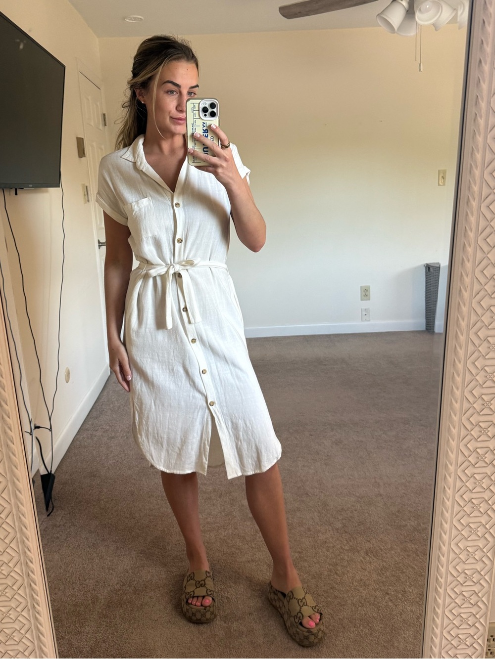White revolve casual dress